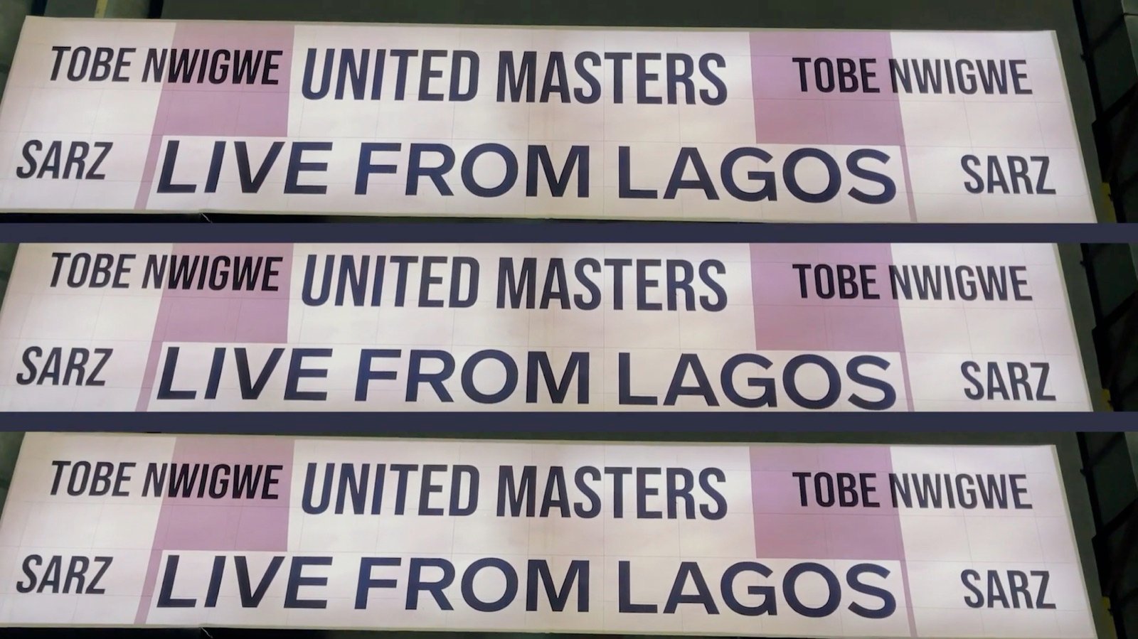 Live From Lagos · event signage
