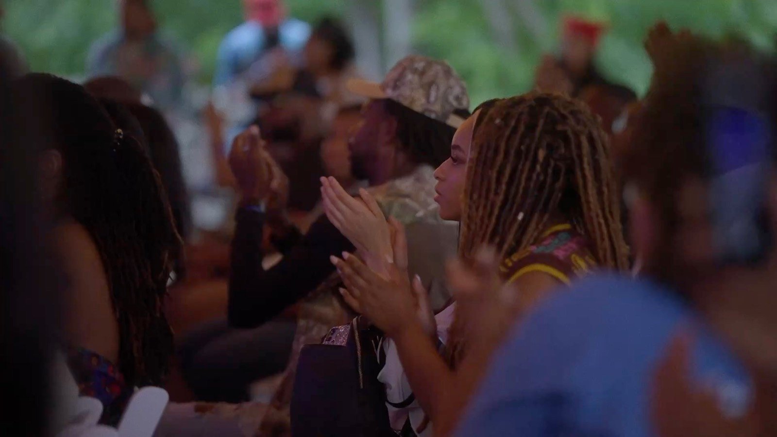 The crowd, in the moment